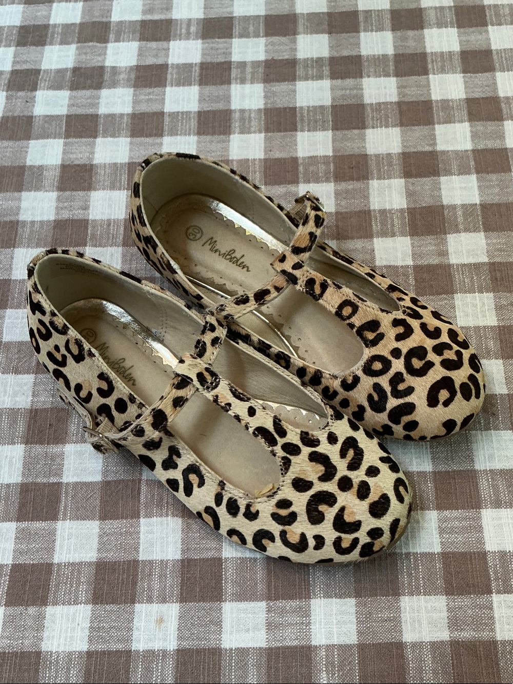 Mini Boden Animal Print Mary Jane Shoes
